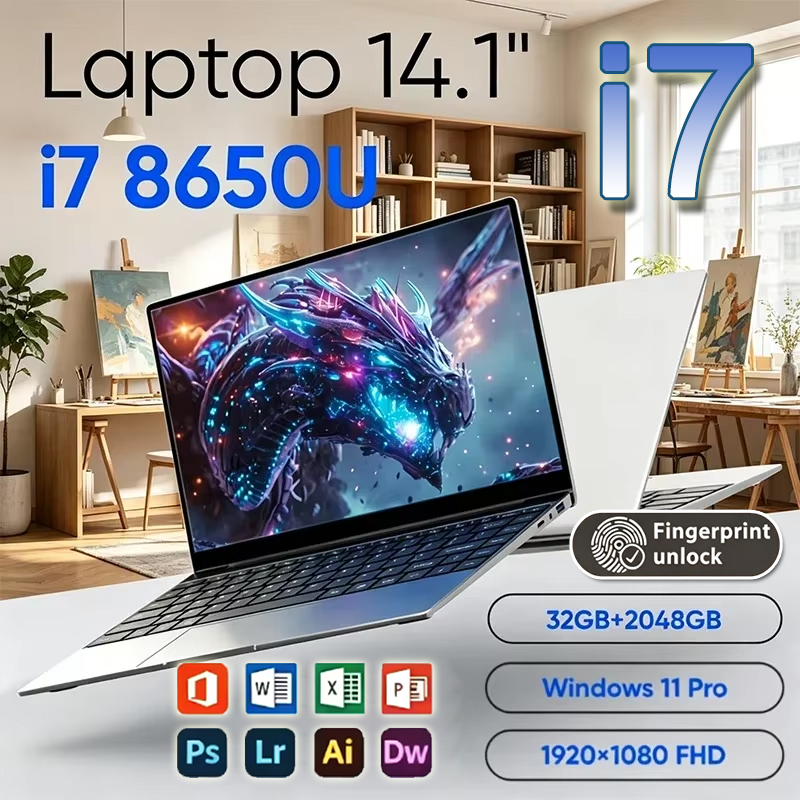 M.2 Ssd - Handy 2026 Neuer Ultra-Slim 14,1-Zoll-Laptop Intel