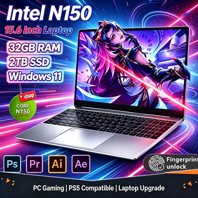 Ssd 2Tb - 2026 Neuer 15,6' Intel N150 Windows