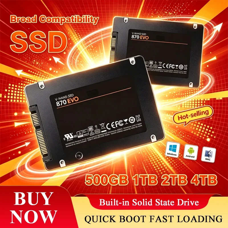 Samsung Ssd - 870 EVO SSD Solid-State-Festplatte 1TB/2TB/4TB Interne