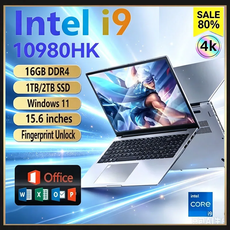 Ssd 1Tb - 15,6-Zoll-tragbarer Laptop Intel Core I9 10980HK