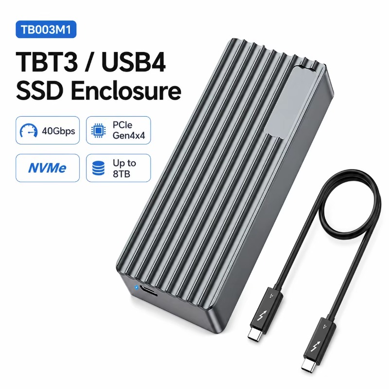 External Ssd - TBT3/USB4 M.2 NVMe SSD-Gehäuse 40Gbps PCIe